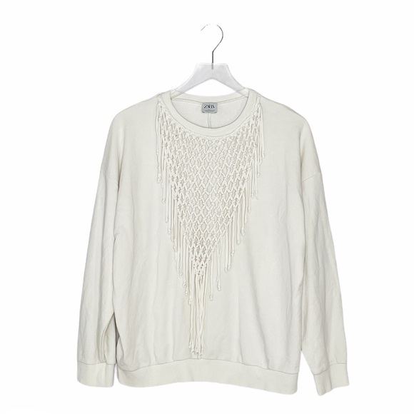 Zara Fringe Sweatshirt - Picture 2 of 9
